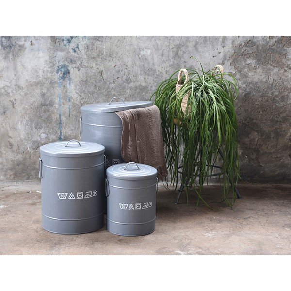 Kosz metalowy na pranie LABEL51, ⌀ 40 cm-image-1