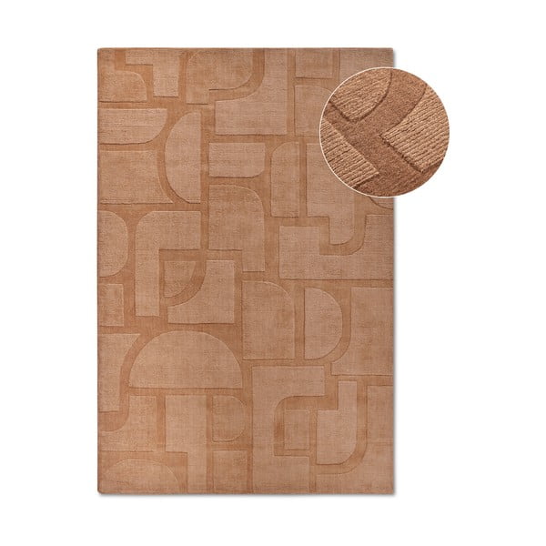 Brązowy wełniany dywan tkany ręcznie 160x230 cm Alexis – Villeroy&Boch