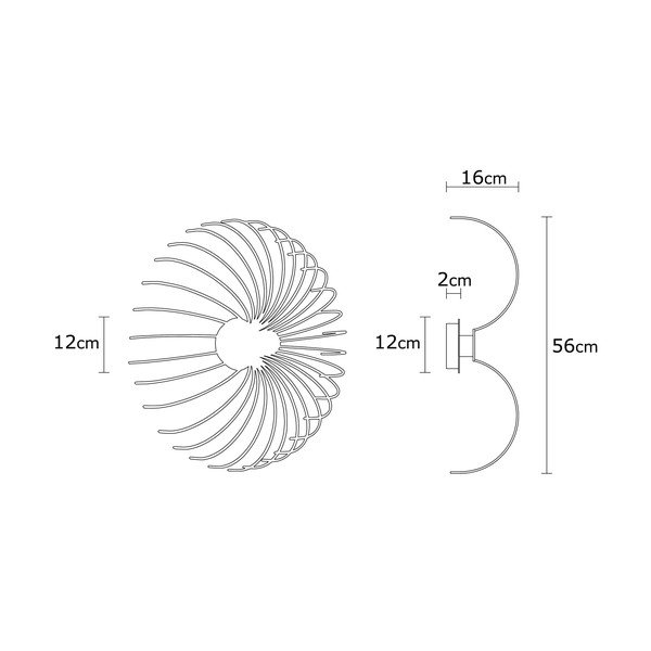 Czarny kinkiet Opviq lights Aspendos, ø 56 cm-image-3