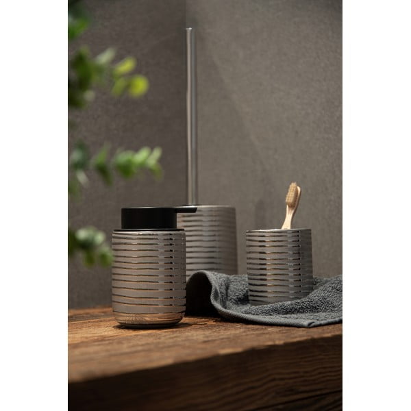 Ceramiczna szczotka do WC w kolorze srebra Vilalba – Wenko-image-1