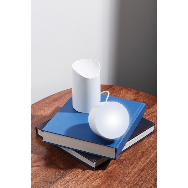 Biała lampa stołowa LED (wysokość 14 cm) Orbe – Lexon-image-2