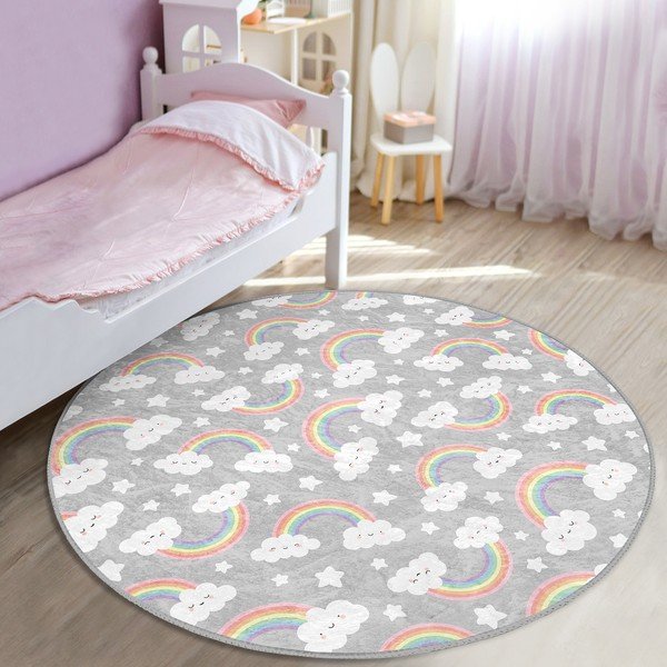 Szary dywan dziecięcy ø 120 cm Comfort – Mila Home-image-1
