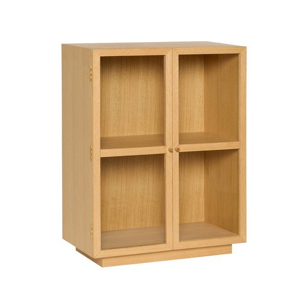Witryna w dekorze dębu wisząca w naturalnym kolorze 70x90x39 cm Mae – Hübsch
