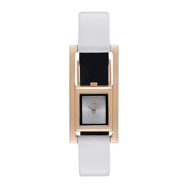 Biały zegarek damski Calvin Klein K4H436L6