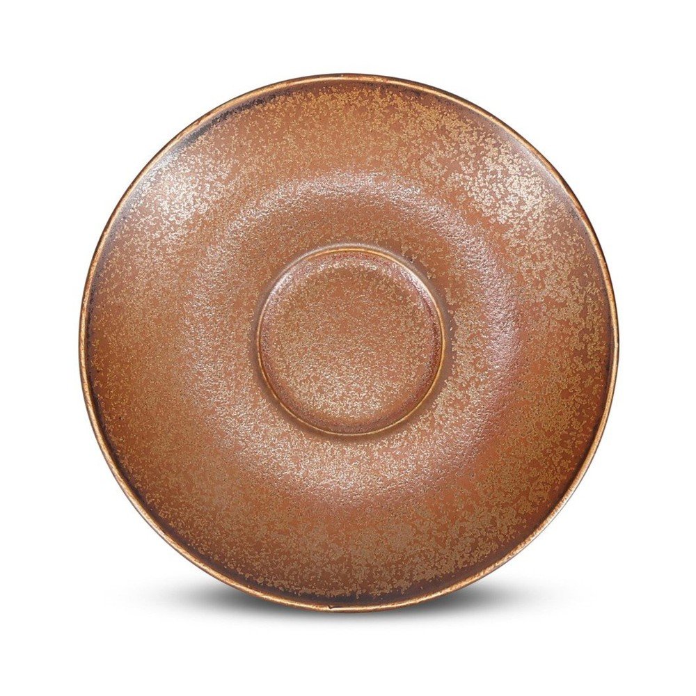 Brązowy porcelanowy spodek ø 14 cm Ovio – BonBistro