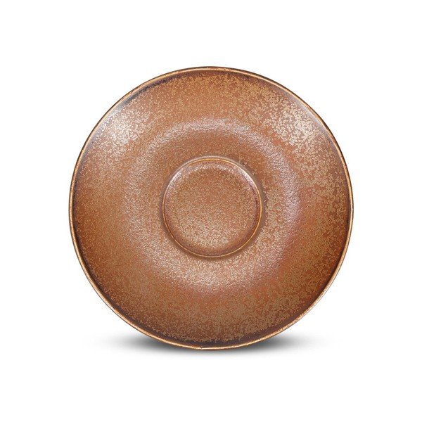 Brązowy porcelanowy spodek ø 14 cm Ovio – BonBistro
