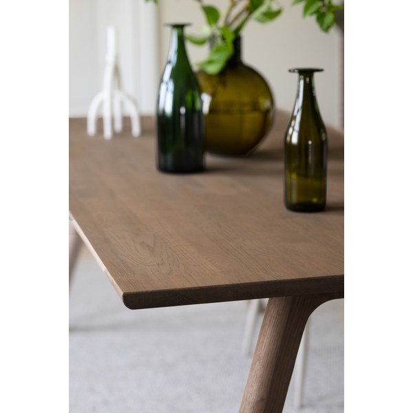 Rozkładany stół z litego drewna dębowego 95x220 cm Clapperton – Rowico-image-4