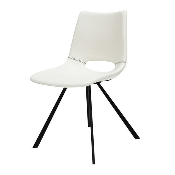 Białe krzesło z czarnymi nogami Canett Coronas