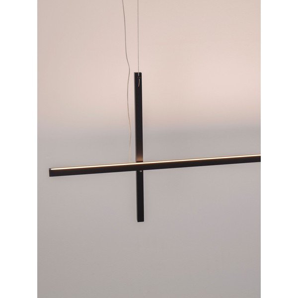 Aluminiowa lampa wisząca LED w kolorze matowej czerni z kloszem ze szkła akrylowego Looma – Nova Luce-image-2