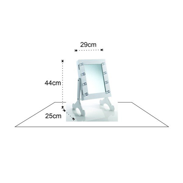 Lustro z oświetleniem kosmetyczne 29x44 cm Coffer Lux LED – Tomasucci-image-2