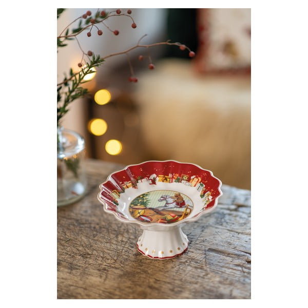 Porcelanowy talerz do serwowania z motywem świątecznym Villeroy & Boch, ø 14,5 cm