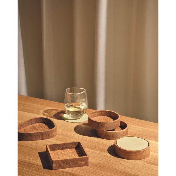 Drewniany pojemnik dekoracyjny w naturalnym kolorze 11x11x3 cm Square S – LIND DNA-image-1