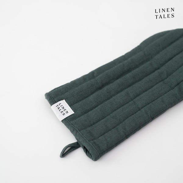 Lniana rękawica kuchenna Forest Green – Linen Tales-image-3