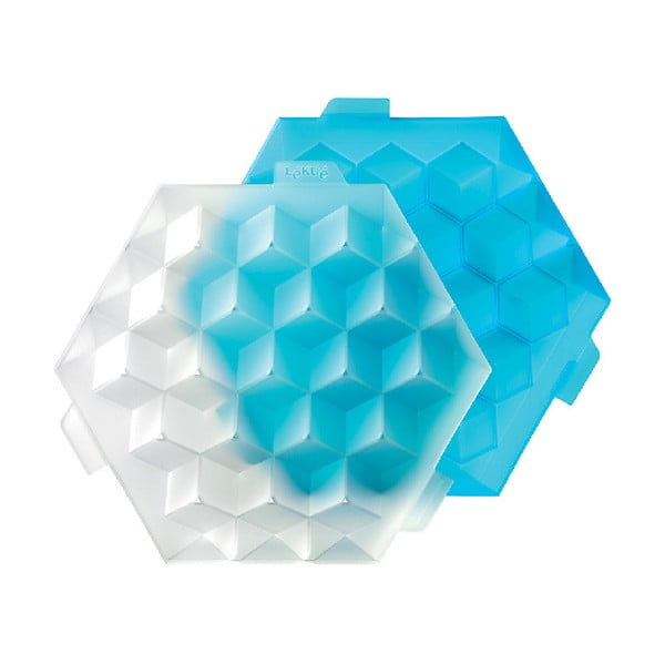 Niebieska silikonowa forma do kostki lodu Lékué Ice Cube