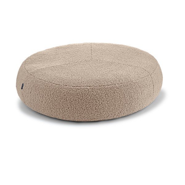 Beżowe legowisko dla psów z materiału bouclé ø 90 cm Senso Pouffe Greige M/L – MiaCara