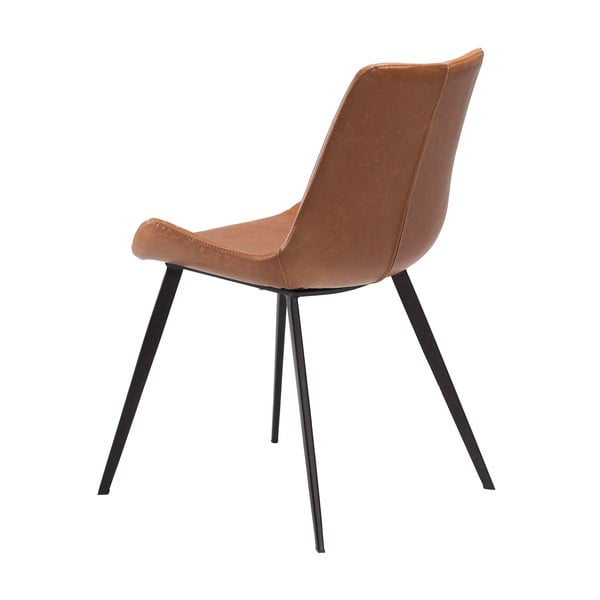 Brązowe krzesło z imitacji skóry DAN–FORM Denmark Hype-image-2