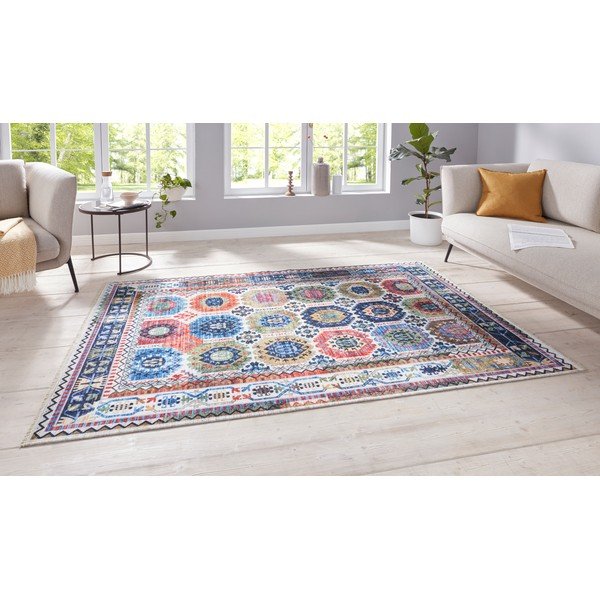 Kolorowy dywan z wysoką zawartością bawełny Kilim Masin, 160x230 cm-image-1