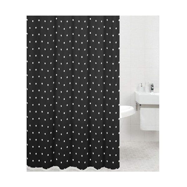 Zasłona prysznicowa Black Spot, 180x180 cm