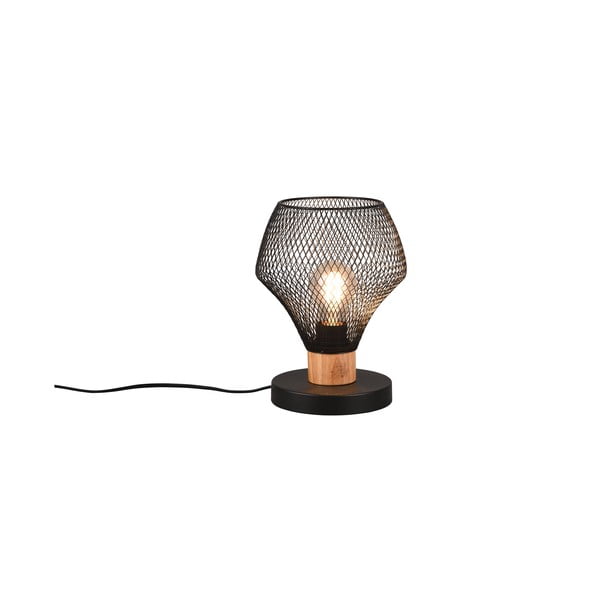 Czarna lampa stołowa z metalowym kloszem (wysokość 25 cm) Valeria – Reality-image-2