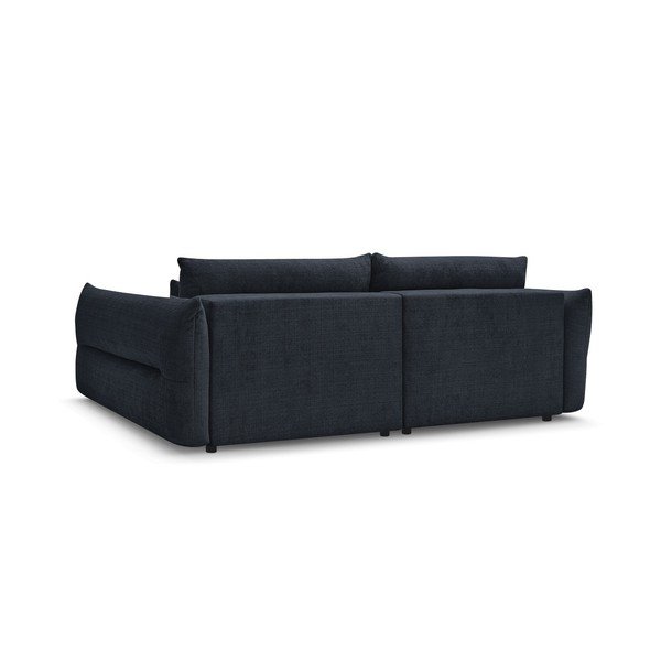 Ciemnoniebieska sofa z tkaniny szenilowej 276 cm Neil – Bobochic Paris-image-4