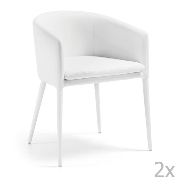 Zestaw 2 białych krzeseł La Forma Harmon
