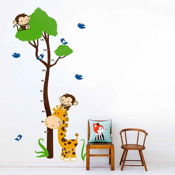 Naklejka ścienna Drzewo i zwierzątka, 60x90 cm