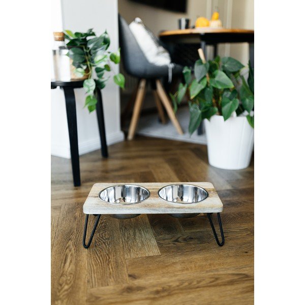 Drewniany zestaw misek ze stojakiem dla psów Dog Fantasy – Plaček Pet Products-image-1