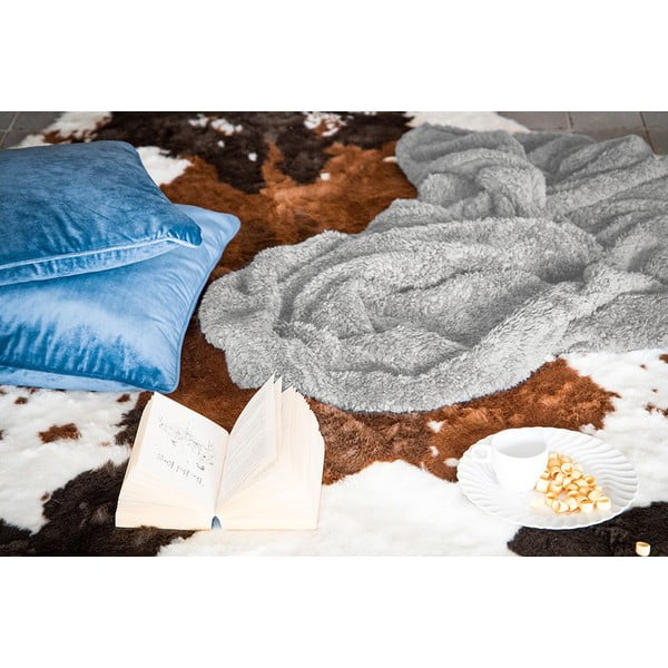 Szary pluszowy koc Tiseco Home Studio Teddy, 130x170 cm-image-1