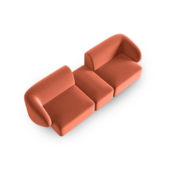 Różowa aksamitna sofa 246 cm Paolo – Milo Casa-image-1