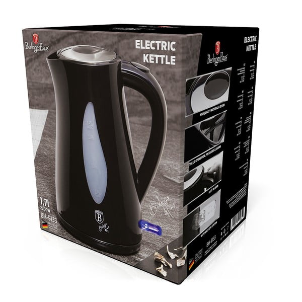 Czarny czajnik elektryczny 1,7 l Black Silver Collection – BerlingerHaus-image-3
