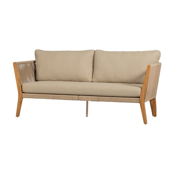 Beżowo-naturalna sofa ogrodowa z litego drewna dębowego San Remo – Exotan