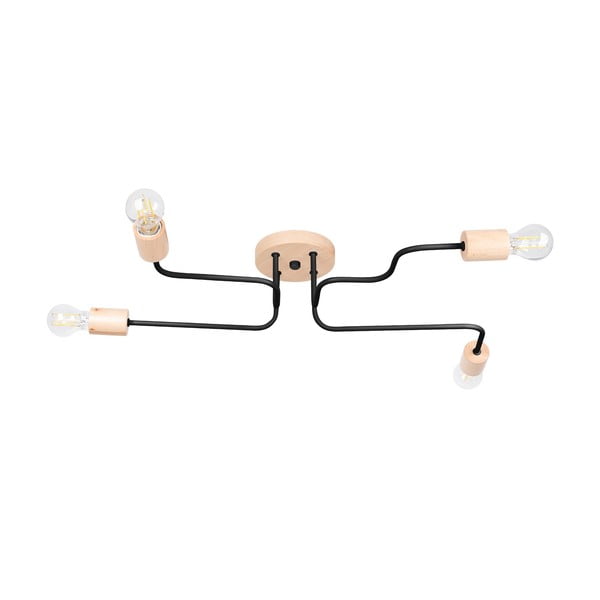 Lampa sufitowa w czarno-naturalnym kolorze 58x75 cm Dazzle – Sollux