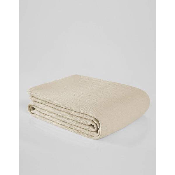 Kremowa bawełniana narzuta na łóżko dwuosobowe 200x230 cm Serenity – Mijolnir-image-1