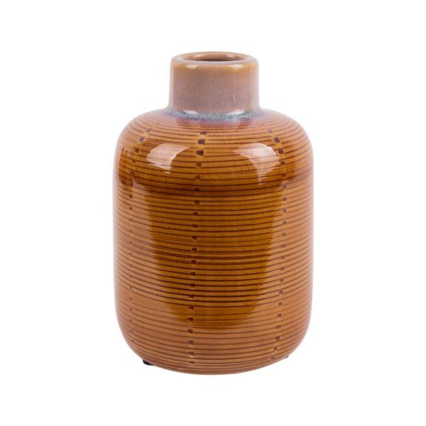 Pomarańczowy ceramiczny wazon PT LIVING Bottle, wys. 14 cm