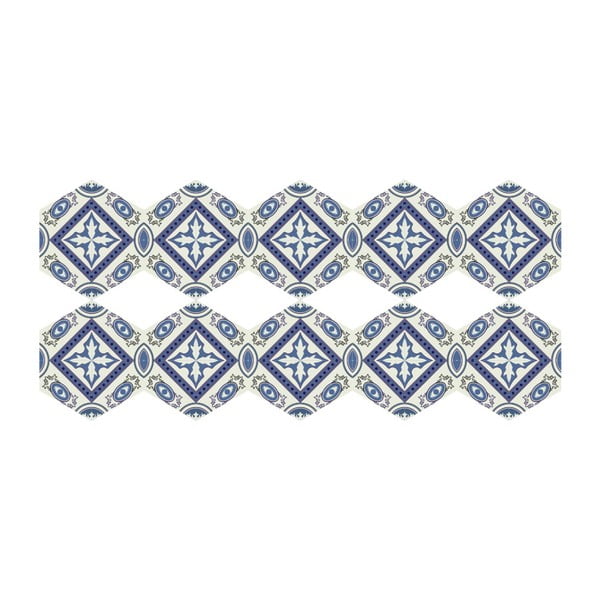 Zestaw 10 naklejek na podłogę Ambiance Floor Stickers Hexagons Leonardina, 40x90 cm