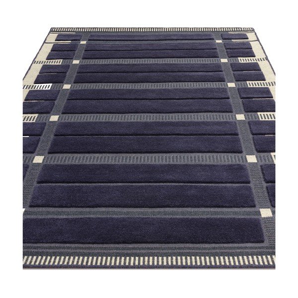 Ciemnoniebieski/beżowy wełniany dywan tkany ręcznie 120x170 cm – Asiatic Carpets-image-4
