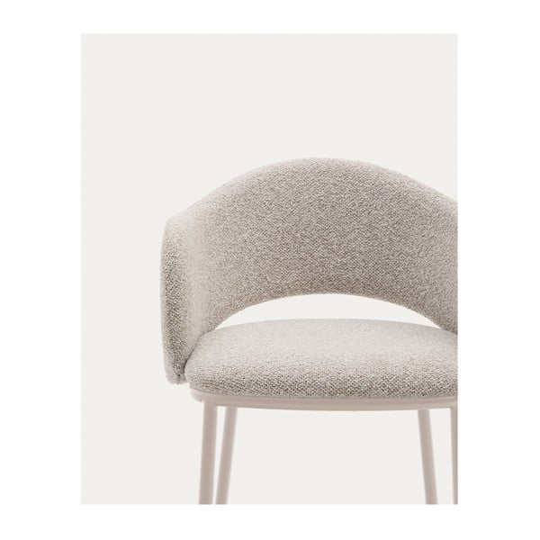 Hoker w kolorze kości słoniowej (wysokość siedziska 65 cm) Maina – Kave Home-image-2