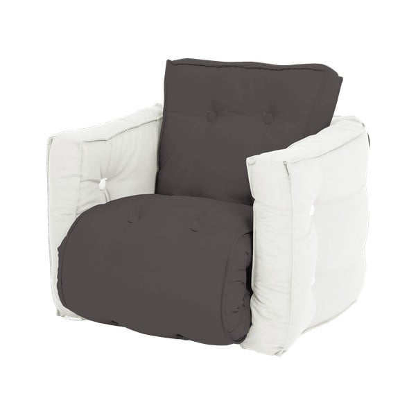 Dziecięcy fotel rozkładany Karup Design Mini Dice Dark Grey/Creamy