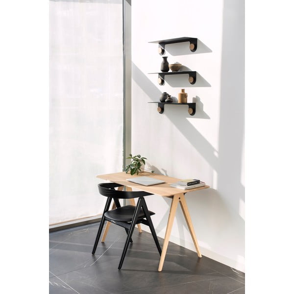 Biurko z litego drewna dębowego 60x120 cm Ava – Gazzda-image-1