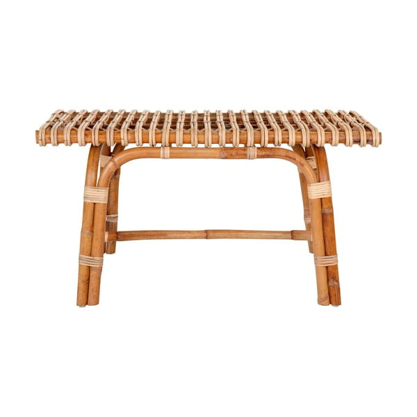 Rattanowa ławka ogrodowa w naturalnym kolorze Aveiro – House Nordic