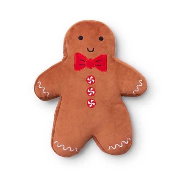 Aksamitna poduszka dekoracyjna ze świątecznym motywem 28x37 cm Gingerbread – Catherine Lansfield-image-2