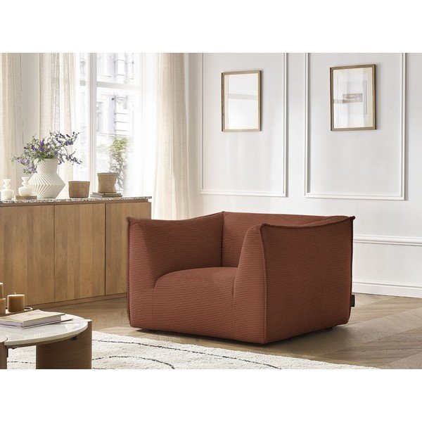 Pomarańczowy sztruksowy fotel Giorgia – Bobochic Paris-image-1