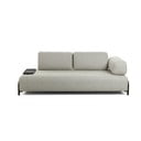 Szarobeżowa sofa z małym schowkiem Kave Home Compo