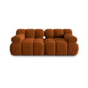 Pomarańczowa aksamitna sofa 188 cm Bellis – Micadoni Home