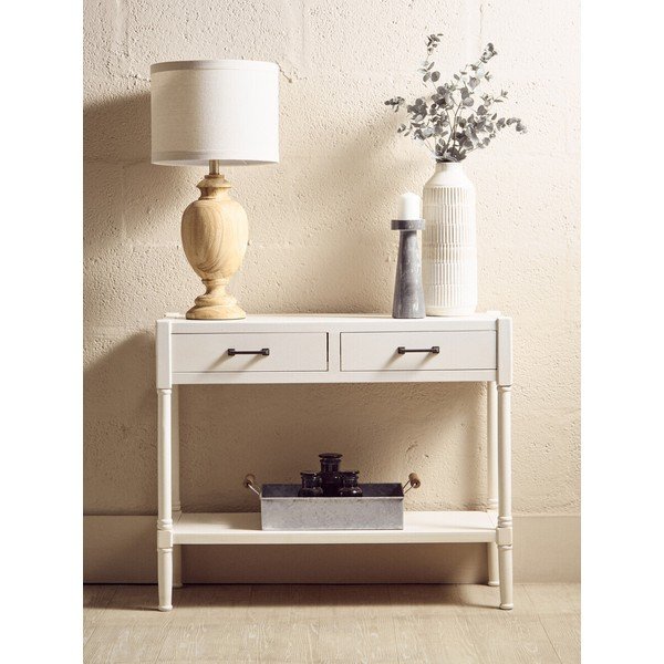 Biała konsola z litego drewna sosnowego 35x91 cm Heritage – Premier Housewares-image-1