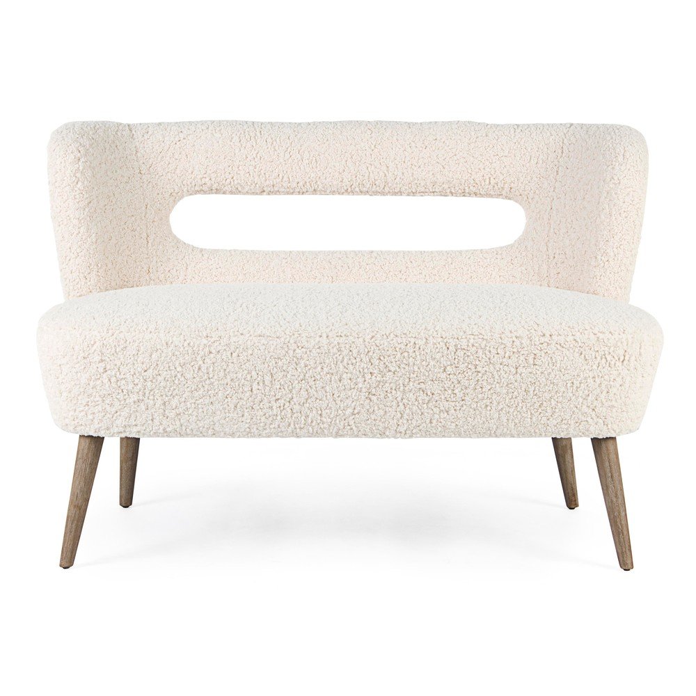 Kremowa sofa z imitacji futra 115 cm Cortina – Bizzotto