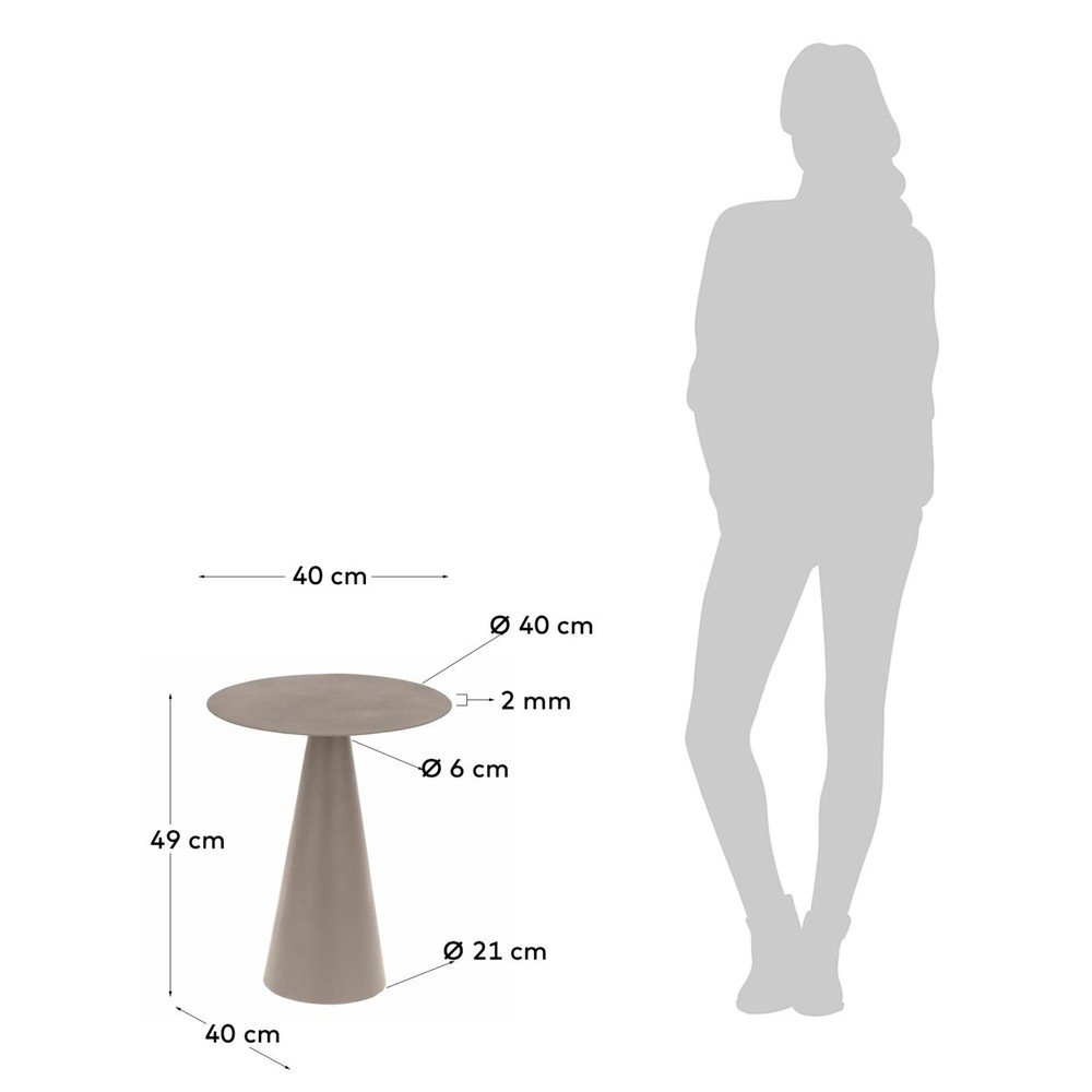 Metalowy okrągły stolik ø 40 cm Shirel – Kave Home (zdjęcie 9)