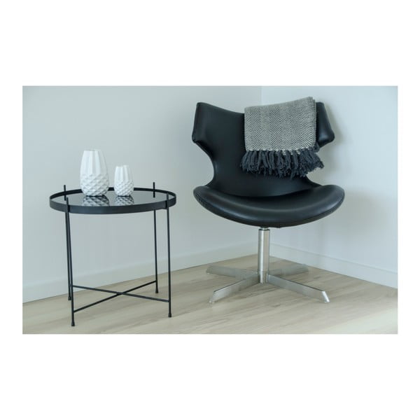 Czarno-biały koc z bawełny House Nordic Cort, 170x130 cm-image-1