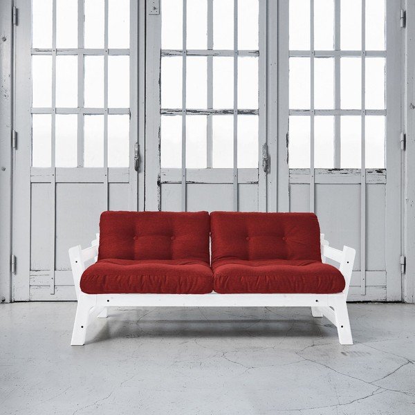 Sofa rozkładana Karup Step White/Passion Red-image-1