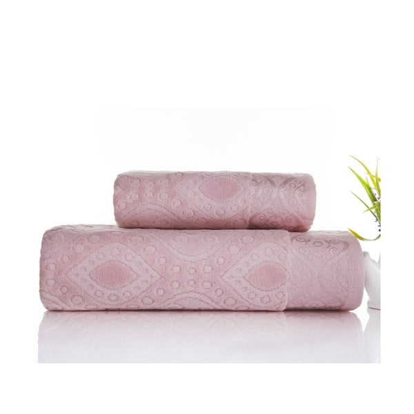 Zestaw 2 ręczników Sal Pink, 50x90 cm i 70x140 cm